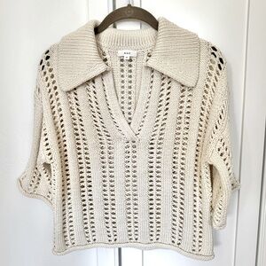 A.L.C. Emil Cotton Open Knit Top XS